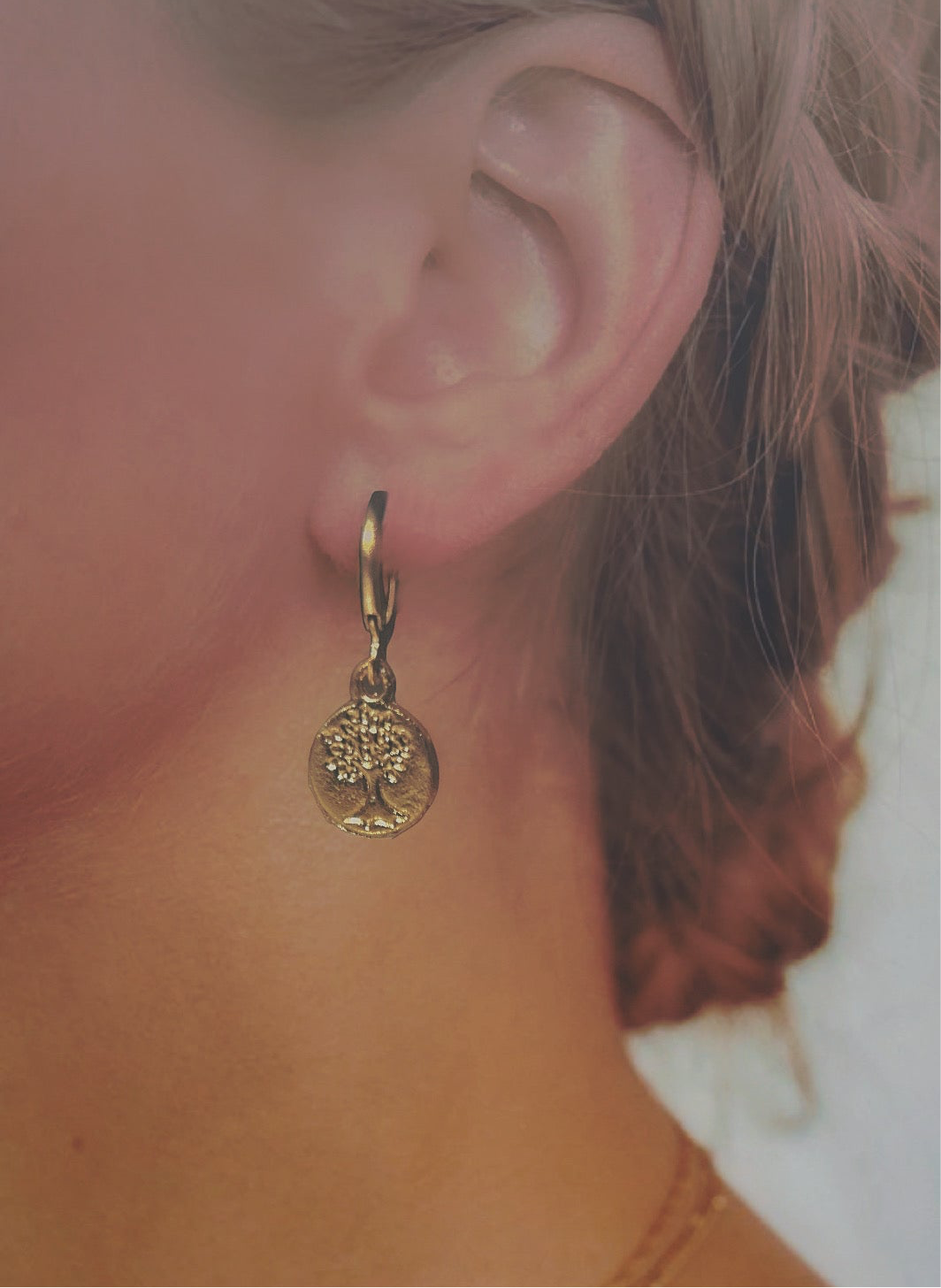 d. Tree of Life Gold Earings